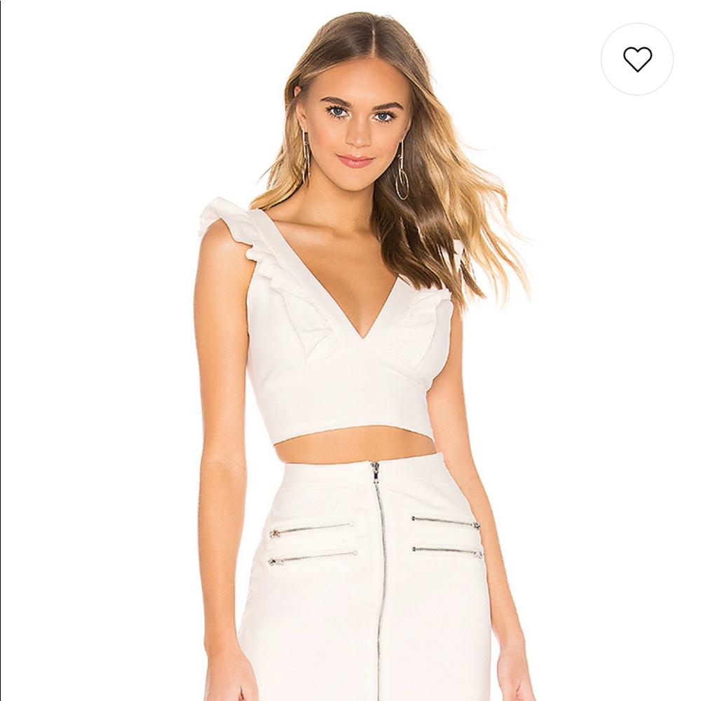 Ruffled crop top / new with tags